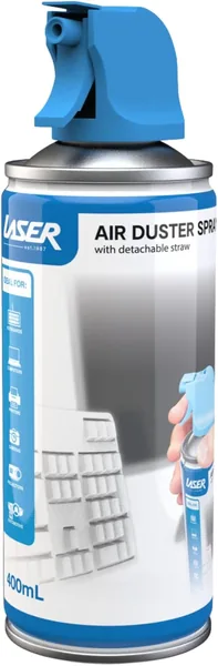 Laser Compressed Air Duster Spray 400ml with Air Blower Extension Tube - Cleaning Kit for Keyboard, Computer Monitor Vents, TV Edges, Printer, Laptop, Desktop PC, Digital Camera