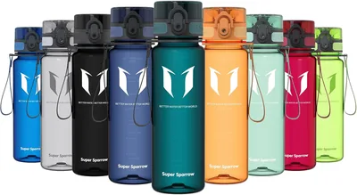 Sparrow Trinkflasche 500 ml/750 ml/1 L - BPA-Frei Tritan Wasserflasche Sportflasche, leckensicher, leichtgewichtig, spülmaschinenfest