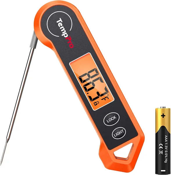 TempPro TP19H Digital Meat Thermometer for Cooking with Ambidextrous Backlit and Motion Sensing Kitc