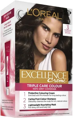 L'Oréal Paris Excellence Darkest Brown Hair Dye 3.0