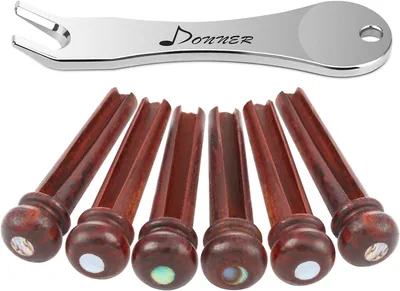 Donner Acoustic Guitar Bridge Pins 6pcs Abalone Dot Best Deal