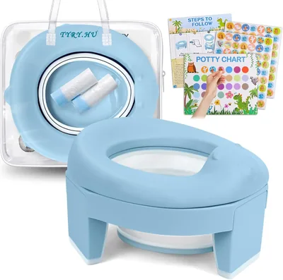 TYRY.HU Kinder Toilettensitz, Potty Training Sitz, Reise-Toilettenplatz 3-in-1 Unterwegs Soft EVA Toilettenplatz Baby Faltenportabel
