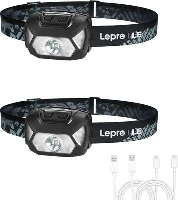ヘッドライト 再充電式 USB-C 高明るさ 300ルーメン LED ヘッドランプ 2個セット スポット/ワイド切替 赤光装備 
69%オフ