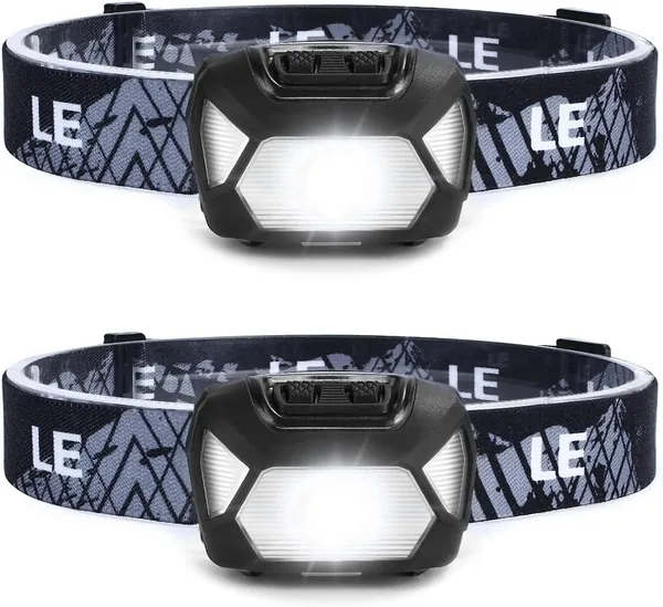 Lepro Head Torch 2 Pack Super Bright LED Headlamp