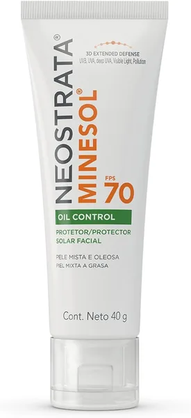 Neostrata Minesol Protetor Solar Facial Oil Control Sem Cor FPS 70 40g