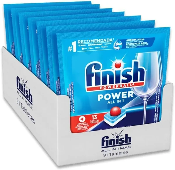 Finish Powerball Detergente para Lava Louças em Tabletes - Embalagem Econômica com 91 Tabletes | Save 52% off