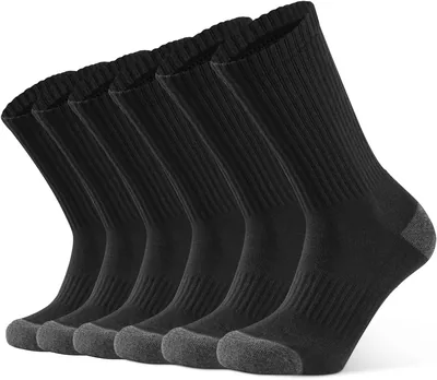CLOSEMATE Mens Athletic Crew Socks 6 Pairs