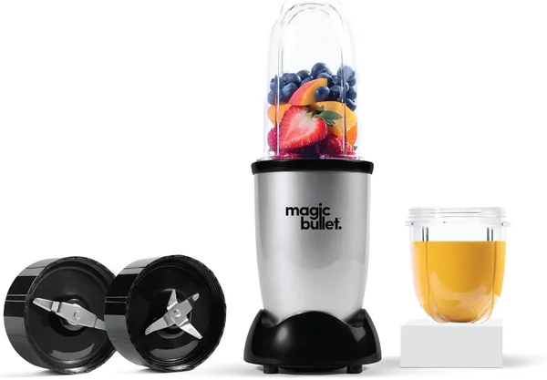 Magic Bullet, Multi-Function High-Speed Blender ,Black/Silver,4 Piece Set