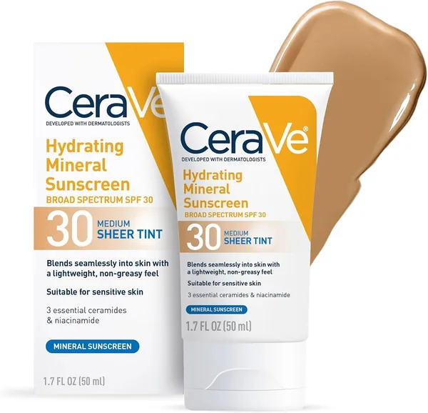 CeraVe Hydrating Mineral Sunscreen SPF 30 with Sheer Tint