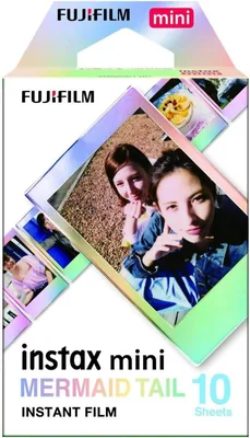 فوجي فيلم instax Mini ذيل الحورية فيلم زخرفي الحافة (10 تعرضات) - فقط الفيلم