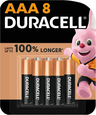 Duracell AAA 1.5V Alkaline LR03/MN2400 Long Life Batteries (8-10 Years Shelf Life)