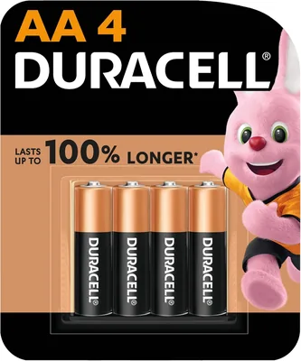 Duracell AA 1.5V Alkaline Batteries Long Life - Pack of 4