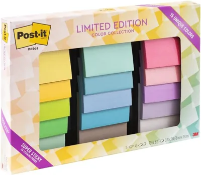 Post-it Super Sticky Notes 3x3 Assorted Brights 15 Pads Best Deal