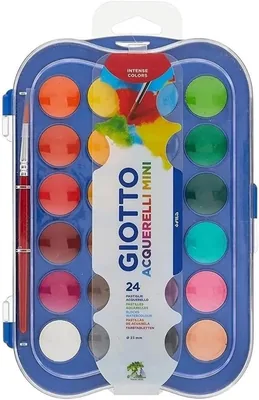 Giotto Acuarela Mini 23 mm, 24 uds + Pincel