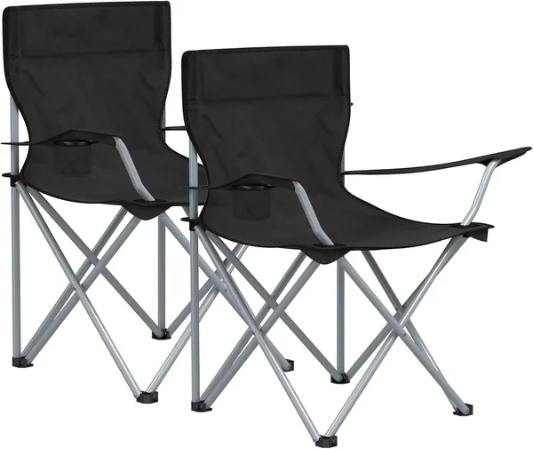 SONGMICS Camping Chairs, Set of 2 Folding Chairs