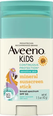 Aveeno Kids Zinc Oxide Sunscreen Stick