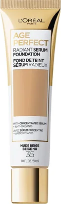 L'Oreal Paris Age Perfect Radiant Serum Foundation SPF 50, Nude Beige, 1 oz