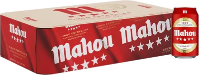 Mahou 5 Estrellas, Cerveza Lager Dorada, Pack de 28 Latas x 33cl - Mejor Oferta