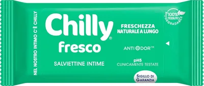 Weppe Chilly Fresh, Igiene Intima, Azione Protettiva con Mentolo, Uso Quotidiano, Clinicamente Testate, pH 5, 1 Pacco da 12