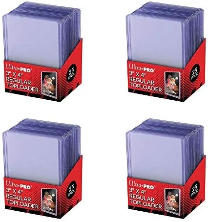 Ultra Pro 3 x 4 Duurzaam Zwart, 100 Stuk Toploader Kaarthoezen - Voor Handelskaarten zoals Pokemon Magic - Standaard Grootte