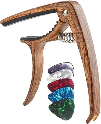 T Tersely Trigger Guitar Capo with Picks
