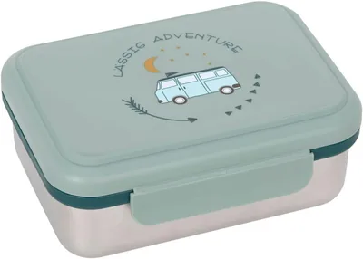 Boîte à repas LÄSSIG pour enfants en acier inoxydable - Autobus d'aventure pour la garderie ou l'école - Best Deal