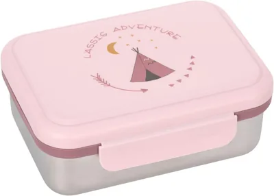 Caja de almuerzo LÄSSIG de acero inoxidable para niños: Aventura de almuerzo Tipi