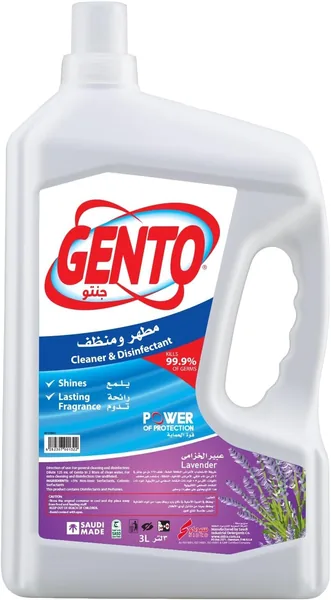 Gento Cleaners and Disinfectant Lavendar, 3 Liter