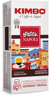 KIMBO Napoli 100 Capsules Compatibles avec les Machines Nespresso® - Intensité 10