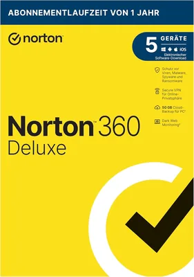 Norton 360 Deluxe 2022 | 5 Devices | Antivirus & VPN