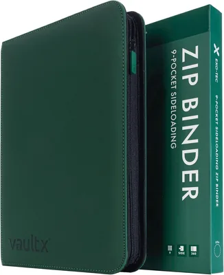 Vault X 9 Pocket Zip Card Binder, 360 Kartor, Premium Exo-Tec Material, 20 Sidor, Idealisk för Handloringskortspel