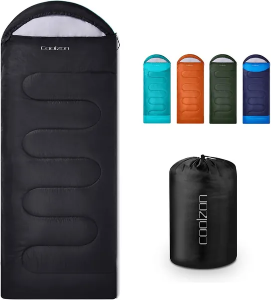 Coolzon Adult Sleeping Bag for 3-4 Seasons, Waterproof Ultralight Sleeping Bag Children Camping Portable
