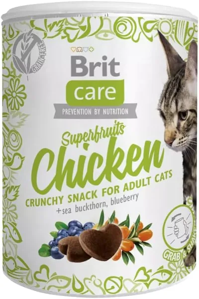 Brit Care Cat Snack Superfruits Chicken Adult Cat Sea Buckthorn & Blueberry