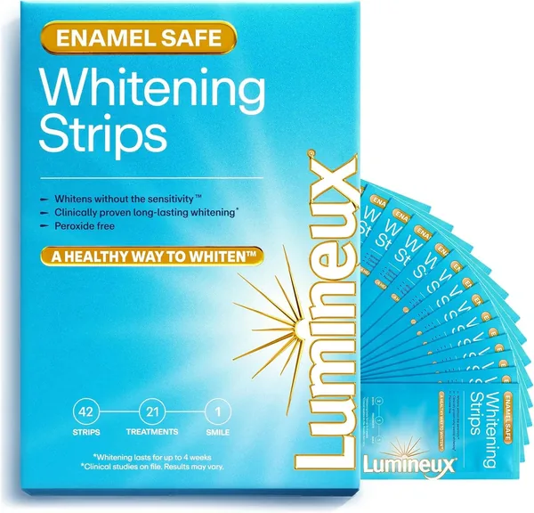 Oral Essentials White Teeth Whitening Strips - 21 Behandlinger formulera av dentister & Certifierat non-toxik - utan någon stränga