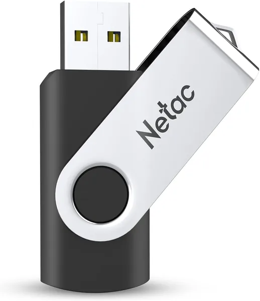 Netac 64GB USB 2.0 Flash Drive, Swivel Design Memory Sticks