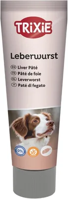 TRIXIE Premium Hundeleberwurst, 110 g, Premium Belohnung für Hunde, glutenfrei, ohne Getreide & Zucker, Leckerli zum Training