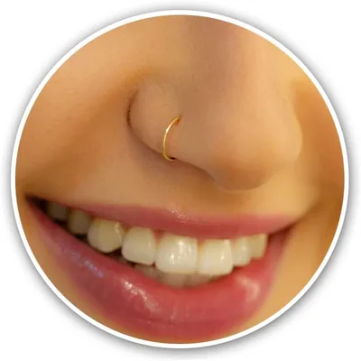 Tiny 24k Gold Nose Hoop Piercing - 7mm