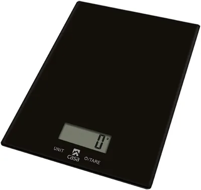 CASA Digital Food Kitchen Scale Black 4mm Glass 5Kg