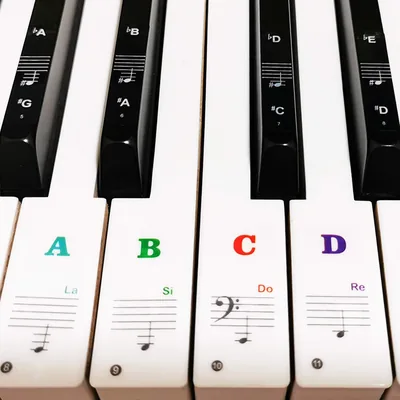 Piano Keyboard Stickers 70% Off - Bold Letter Removers