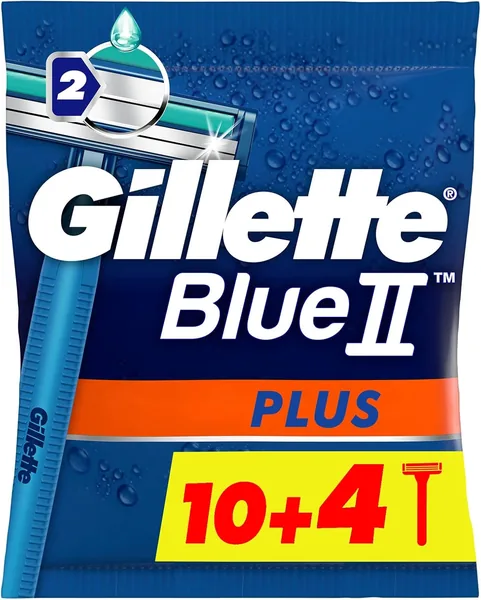 Gillette Blue2 Plus Disp Razor (10+4)14pcs