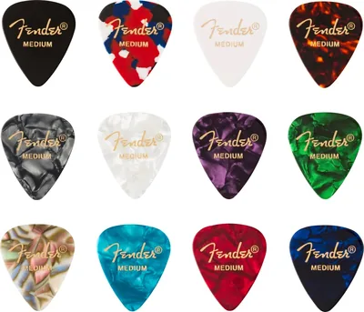 Fender 351 Celluloid Guitar Picks - 12 Pack Best Deal