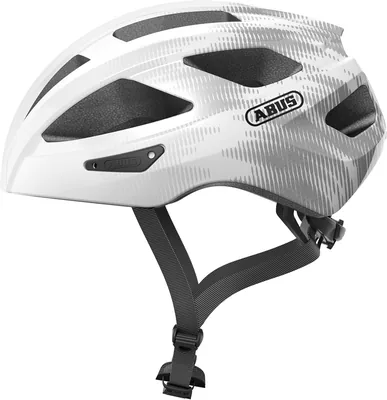 ABUS Kask rowerowy Macator - sportowy kask dla początkujących z wbudowanym systemem wentylacyjnym - dla kobiet, kolor czarny/biały, rozmiar L