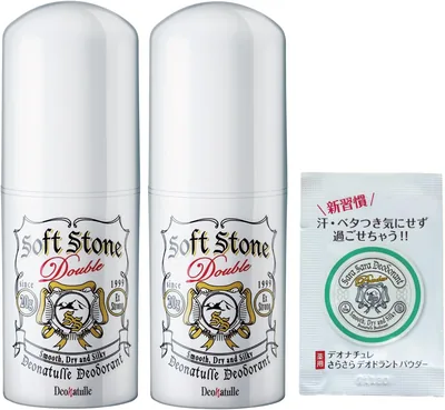 デオナチュール ソフトストーン W アントパーサラントスティック（脇用、無香料） 2P【Amazon.co.jp独占販売】
