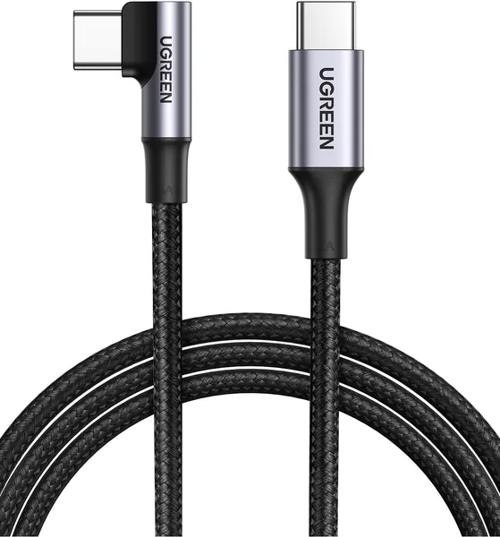 UGREEN USB C to USB C Cable Right Angle 2M 100W 5A PD Fast Charge Type