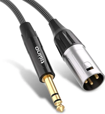 Câble audio TRS 6,4 mm vers XLR mâle équilibré Tisino 2 m | Meilleure affaire