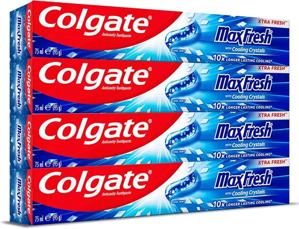 Colgate Toothpaste Max Fresh Cool Mint Toothpaste, With Cooling Crystals, 4x75ml, 4 Pack