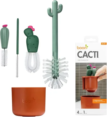 Boon Cacti Bottle Cleaning Brush Set, Terracotta, 4 Piece Best Deal