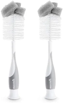 Munchkin Sponge 2-In-1 Bottle Brush Set (Grey) - 56% Off
