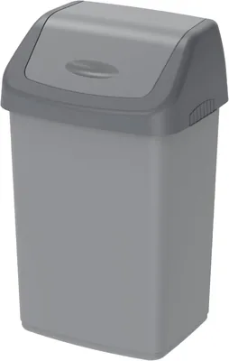 Cosmoplast 20L Flip-Top Waste Bin, Pearl Grey
