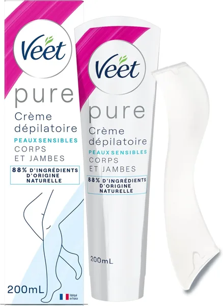 Veet Crème Dépilatoire - Peau Sensible - Mini - 200 ml - 80% de Réduction